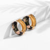 Enamel Flower Huggie Hoop Earrings for Women Vintage Boho Circle Small Earrings Statement Jewelry Gifts - Image 5