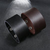 Black Brown Leather Bracelet For Men Punk Vintage Wide Cuff Bracelets Jewellery - Image 1