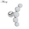 1PC Zircon CZ Leaf Heart Star Flower Ear Studs Cartilage Earring for Women Stainless Steel Small Ear Piercing Jewelry - Image 25