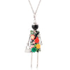 statement necklace pendant cute jewelry lady long necklace women flower charms pendant bohemian maxi accessory - Image 38