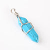 Mix Crystal Quartz Tiger Eye Onyx Lapis Lazuli Amethyst Opal Hexagonal Faceted Bead Twining Iron Wire Pendant 1PCS - Image 11