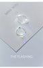 Modian Dazzling Big Square Rainbow Crystal Hoop Earrings For Women Swing Classic Hoops Ear 925 Sterling Silver Jewelry
