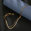 Jewelry Stainless Steel Women's Anklet Women's Jewelry Multilayer Gold colour Anklet - Image 4