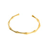 Dieyuro 316L Stainless Steel Temperament Bamboo Open Thin Bangle Handmade Anniversary Gift - Image 6