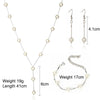 Imitation Pearl Jewelry Set with Necklace Bracelet and Earrings - Image 17