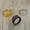 Valily 10MM Simple Signet Ring Stainless Steel Chunky Jewelry - Image 1