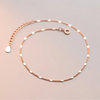 Silver Simple Silver Piece Link Chain Anklet for Women Punk Hip Hop Korean Party Jewelry - Image 5