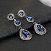Champagne Crystal Earrings Gold Color Jewelry Female Bricons Wedding Long Big Drop Earrings For Women - Image 6
