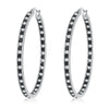 9 Tone Rose Gold Silver Plated Black Hoop Earrings Stainless Steel CZ Crystal Big Round Circle Rock Punk Fully-Jewelled - Image 22