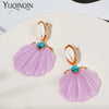 Big Coconut Cute Shell Drop Earrings for Women Korean Acrylic Jewelry Resin Hanging Earing For Girls Party - Image 5
