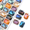10Pcs Rectangular Beads 13x18mm Long Square Glass Bead Stone Faceted Crystal Jewelry Necklace Pendant Accessories - Image 1