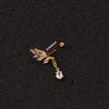 1Pc Tree Star Zircon Pendant CZ dangle ear piercing jewelry steel barbell Daith earrings helix cartilage studs - Image 3