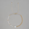 Evil Eye Bracelet Miyuki Dainty Tiny Beaded Simple Bracelets for Women Jewelry Gold White Color Adjustable Rope - Image 5