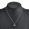 Christmas Pendant Necklace Siver Snow Shape Cubic Zircon Crystal Pendant Jewelry For Women - Image 5