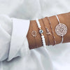 Boho Geometric Bracelet Bangle Sets For Women Vintage Star Map Hand Heart charm Beads Chains Jewelry Accessories - Image 8