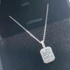 Square Cubic Zirconia Pendant Necklace for Women Wedding Accessories Simple Stylish Design Jewelry - Image 4