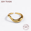 Silver Rings for Women Curve Vintage Wedding Jewelry Large Adjustable Antique Rings - Image 1