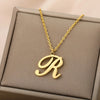 Dainty Initial Letter Necklaces For Women Gold Color Minimalist Stainless Steel Initial Necklace Wedding Jewelry Gift - Image 42