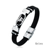 Stainless Steel 12 Constellation Bracelets Zodiac Black Leather Couple Bracelet For Men And Women Jewelry Hombre - Image 9