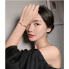 Dieyuro 316L Stainless Steel Temperament Bamboo Open Thin Bangle Handmade Anniversary Gift - Image 2