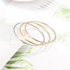 2mm Stainless Steel Single Thin Wire Circle Round Bangle Bracelet Women Simple Classic Jewelry Gold Silver Color 55cm 60cm 65cm - Image 3