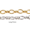 1 Piece Hiphop Punk Stainless Steel Oval Bracelets Chains Bracelet For Men Women Jewelry Gifts 19.5cm long - Image 2