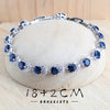 Blue Zirconia Women Silver Jewelry Sets Wedding Bridal Costume Jewellery Earrings Rings Stone Bracelets Set Pendant Necklace - Image 3