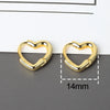 French Punk Hip-Hop Geometric Small Hoop Earrings Charm Simple Heart Zircon Earrings Wedding Jewelry Gift Accessories - Image 3