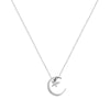 Moon Star Silver Necklace Simple Sparkling Clavicle Chain Woman Wedding Jewelry Party Birthday Gift - Image 7