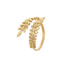 316L Stainless Steel Leaf Cross Opening Ring For Woman French Elegant 2 Color Wedding Jewelry Holiday Gift Beautiful - Image 5