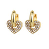 Crmya Gold Silver Filled Heart Hoop Earrings CZ Zircon Long Chain Stud Earings For Women Girls Jewelry - Image 37