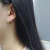 French Punk Hip-Hop Geometric Small Hoop Earrings Charm Simple Heart Zircon Earrings Wedding Jewelry Gift Accessories - Image 5