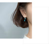MODIAN Geometric Round Drop Earring for Women 925 Sterling Silver Blue Tiger Eye Dangle Earring Fine Jewelry 2020 New