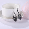 Stainless Steel Symmetrical Geometry Drop Earrings for Women Golden Black Statement Earring Jewelry - Image 8