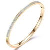 Jewelry Bangle Bracelets With Two Line Crystal Rhinestone Pave Stainless Steel Opening Bangle For Women Accessories - Image 7