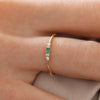 Silver Ring Emerald Zircon Ring For Woman Charm Jewelry Gift - Image 1