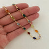 Gold Plated Multi Color Crystal Beads Anklet Chain Ankle Bracelet For Women Girl Summer Ankle Bracelet Boho Beach Foot Chain - Image 4