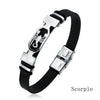 Stainless Steel 12 Constellation Bracelets Zodiac Black Leather Couple Bracelet For Men And Women Jewelry Hombre - Image 16