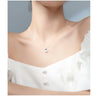 MODIAN Classic Pure 925 Sterling Silver Geometric Concave Round Pendant Necklace for Women Simple Necklace Fine Jewelry