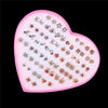 18/36/100Pairs Women Star Moon Small Plastic Stud Earrings Set Girl Children Cartoon Geometric Party Birthday Christmas Jewelry - Image 31