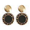 Cool Black Color Flower Drop Earrings for Women Geometry Round Heart Leaf Butterfly Crystal Party Jewelry Summer Gift - Image 3