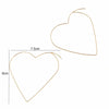 Hollow Heart Big Hoop Earrings for Women Punk Personality Clip On Earrings Metal Star Girls Ear Jewelry - Image 5