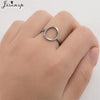 Stainless Steel Rings for Women Vintage Geometric Round Opening Adjustable Ring Stackable Midi Ringen Jewelry - Image 6