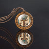 Ancient Egyptian Necklace Ankh Glass Dome Wooden Pendant Rope Chian Necklaces Egypt Cross Anubis Scarab Isis Goddess Jewelry - Image 5