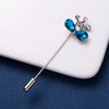 Rinhoo Korean Crystal Rhinestone Flower Long Needle Pin Brooch Women Simple Wedding Letters Butterfly Crown Badge Jewelry - Image 4