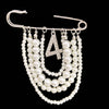 Handmade Metal Pearl Chain Greek Sorority Rhinestone Initial Number1 To Number 31 Brooches Apparel Jewelry - Image 3