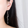 Silver Spiral Wave Long Tassel Chain Ball Drop Earrings Women Banquet Party Jewelry Eardrop - Image 5