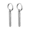 1 Pair Stainless Steel Stud Earrings for Men/Women Cross Pendant Long Tassel Unisex Hoop Earrings Punk Gothic Metal Jewelry - Image 7