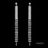 Long Tassel Drop Earrings for Women Silver Color Rhinestone Crystal Hanging Dangle Earring Bridal Wedding Jewelry - Image 39