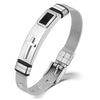 Classic Cool Cross Bracelet Men Jewelry Stainless Steel Mesh Length Adjustable Cold Color Mens Jewellery Bracelet - Image 6